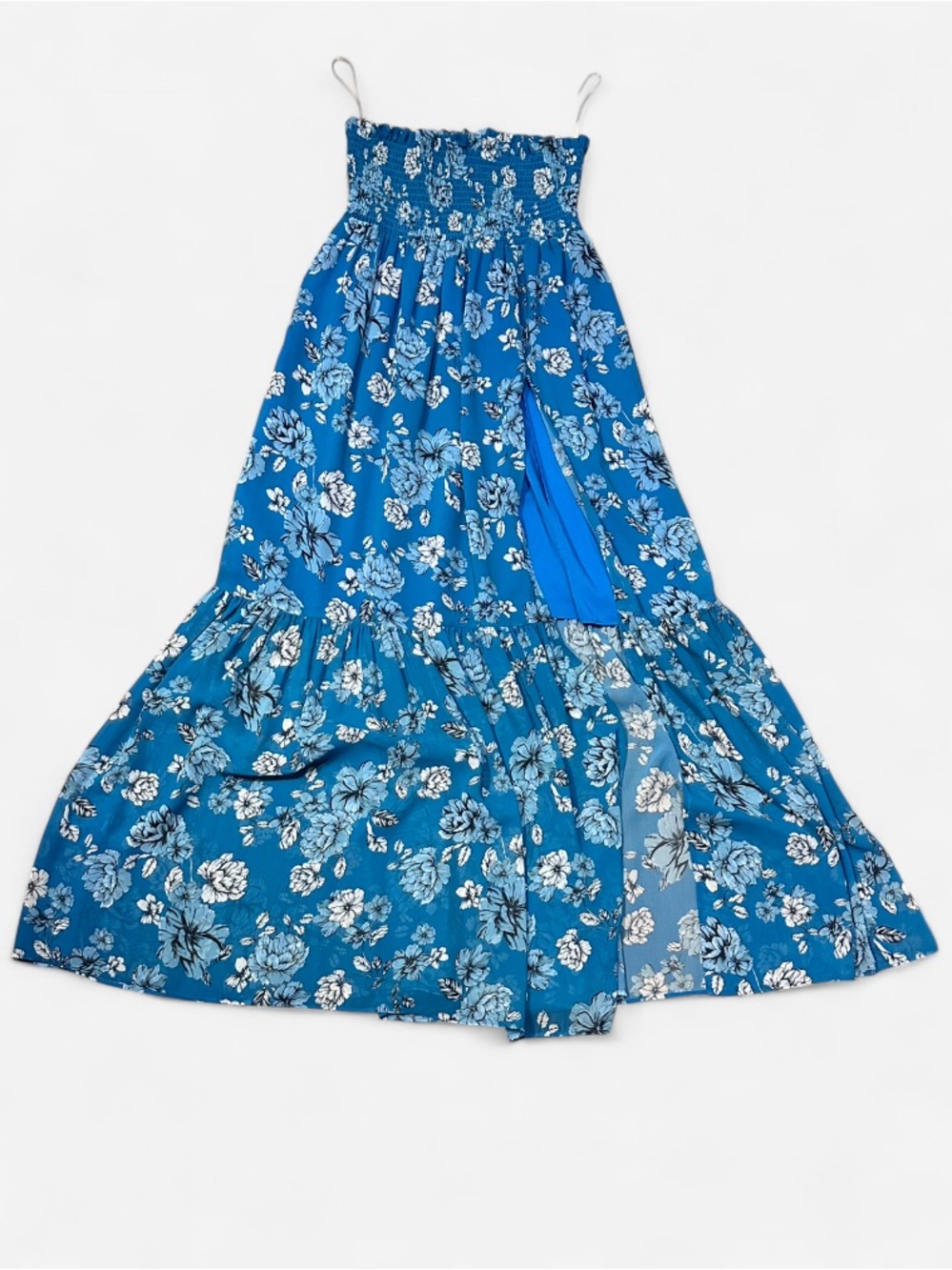 Blue Life Blue and White Floral Maxi Skirt XS